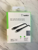 BELKIN USB-C CABLE TO LIGHTNING CONNECTOR 6.6ft black